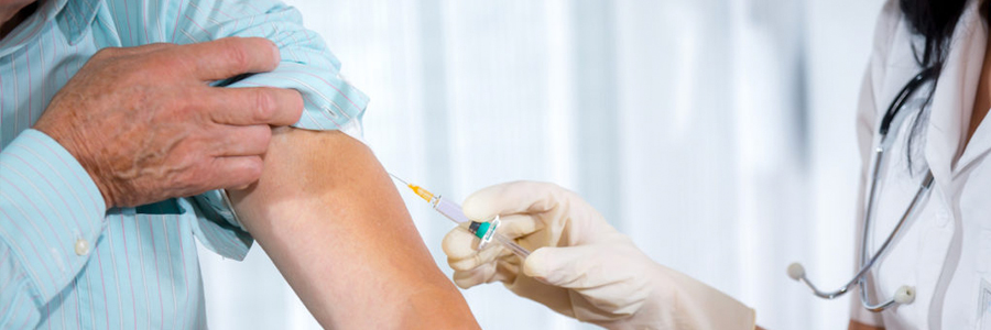 注射流感疫苗。